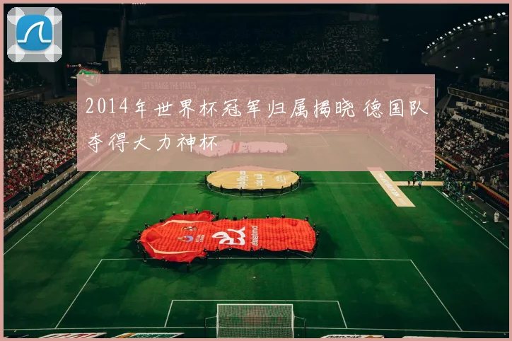 2014年世界杯冠军归属揭晓 德国队夺得大力神杯